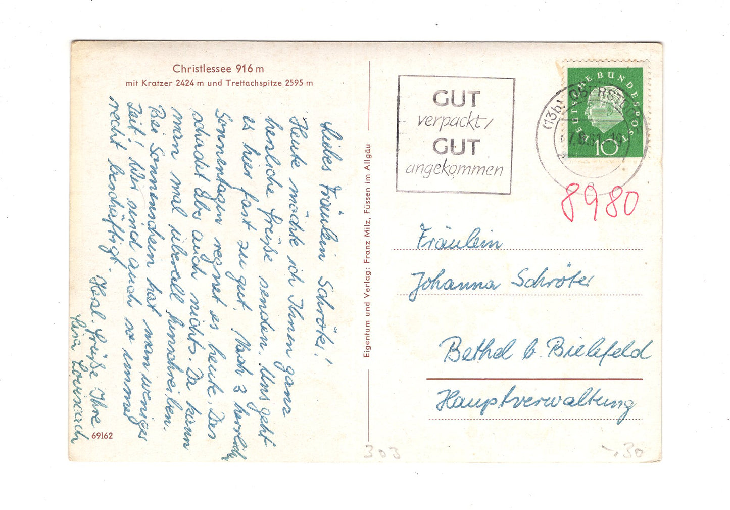 Ansichtskarte Christlessee mit Kratzer +++