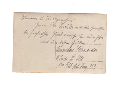 Ansichtskarte / Foto Soldat im Winter - Feld Art. Rgt. 252 - 1918