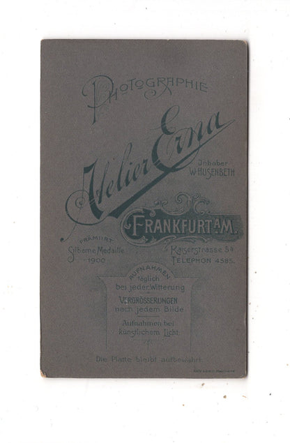 Fotografie Damenportrait - Frankfurt Main 1900er / CDV N1-12