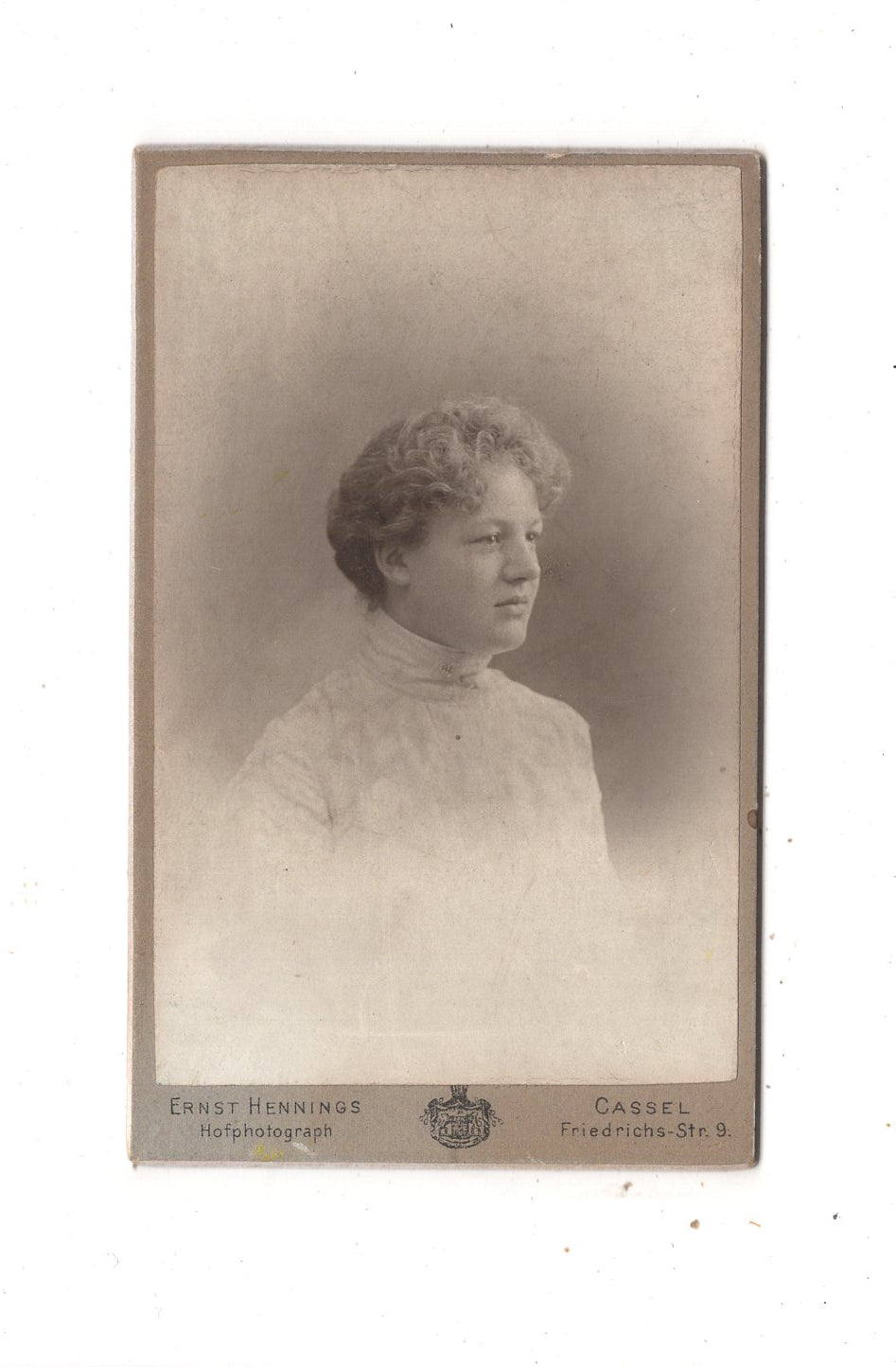 Fotografie Damenportrait - Kassel um 1900 / CDV N1-12