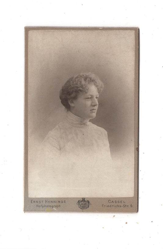 Fotografie Damenportrait - Kassel um 1900 / CDV N1-12