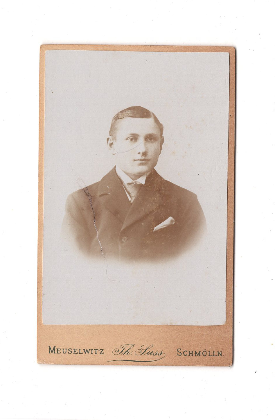 Fotografie Herrenportrait - Meuselwitz / Schmölln 1890er / CDV C1-20