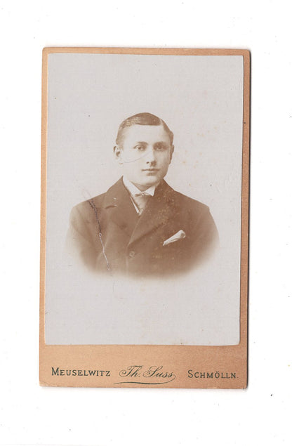 Fotografie Herrenportrait - Meuselwitz / Schmölln 1890er / CDV C1-20