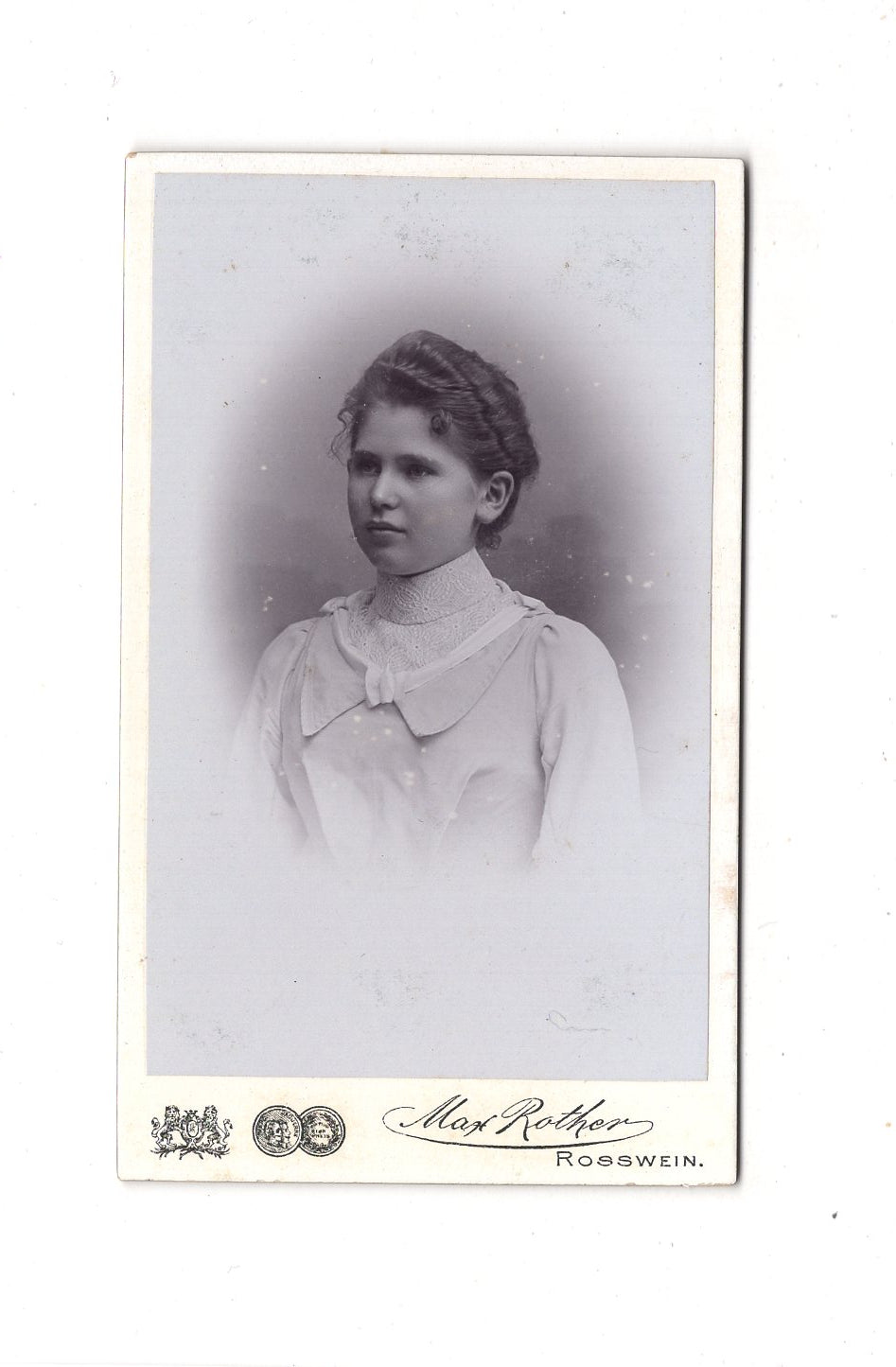 Fotografie Damenportrait - Roßwein 1890er / CDV C1-02