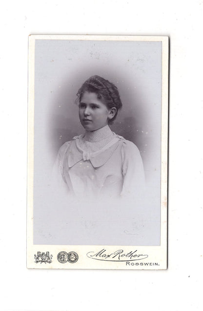 Fotografie Damenportrait - Roßwein 1890er / CDV C1-02