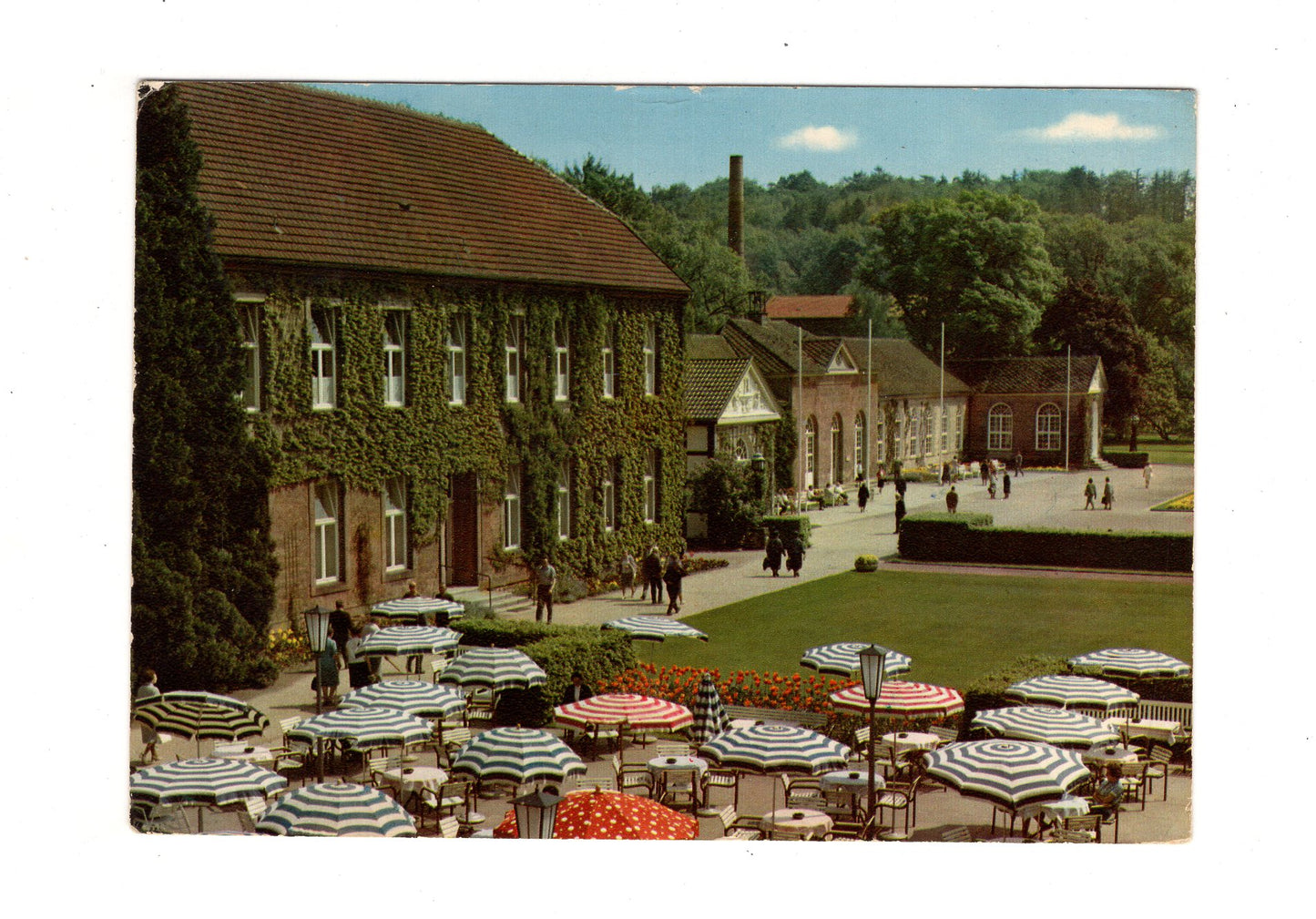 Ansichtskarte Bad Driburg / Kurpark, Kurcafé und Wandelhalle