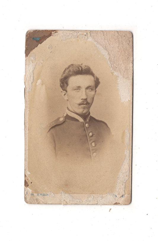 Fotografie Soldat Regiment 3 - Mainz 1870er / CDV M1-05