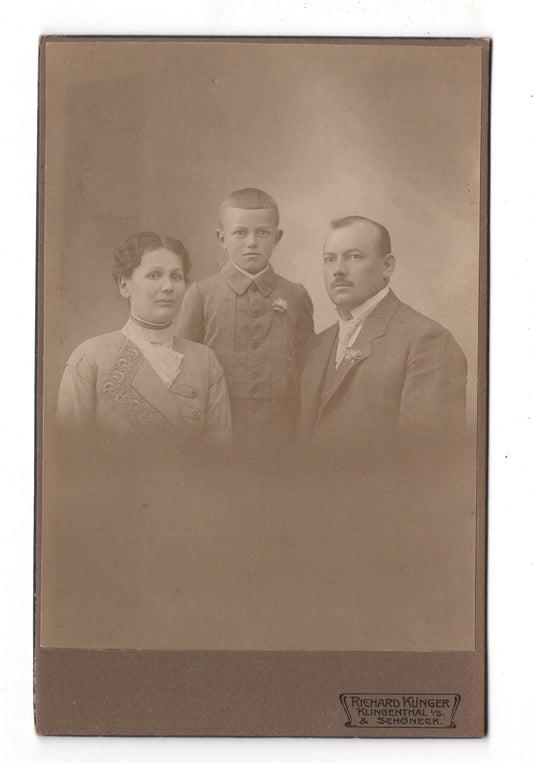 Fotografie Schönes Familienbild - Klingenthal & Schöneck um 1910 / CAB X-35