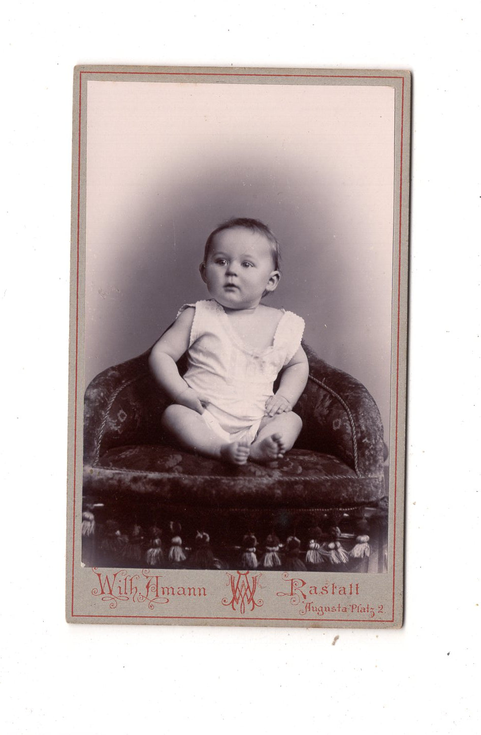 Fotografie Schönes Kinderbild / Baby - Rastatt 1890er / CDV N1-08