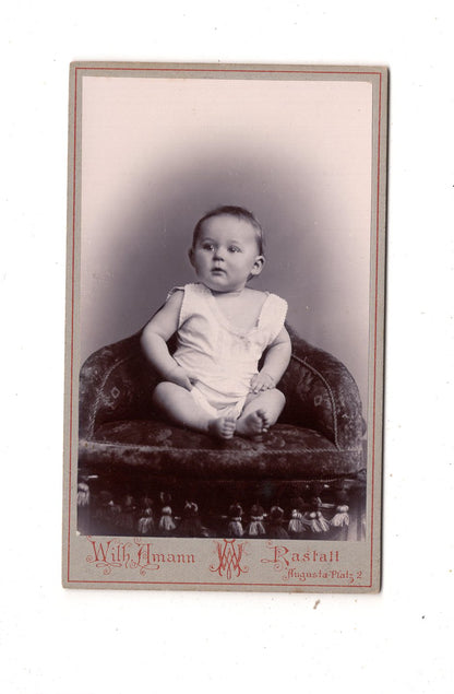 Fotografie Schönes Kinderbild / Baby - Rastatt 1890er / CDV N1-08