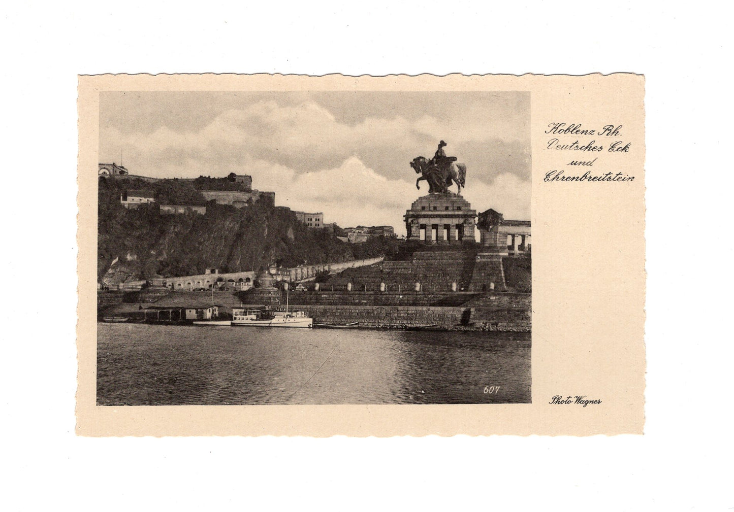 Ansichtskarte Koblenz am Rhein / Deutsches Eck und Ehrenbreitstein