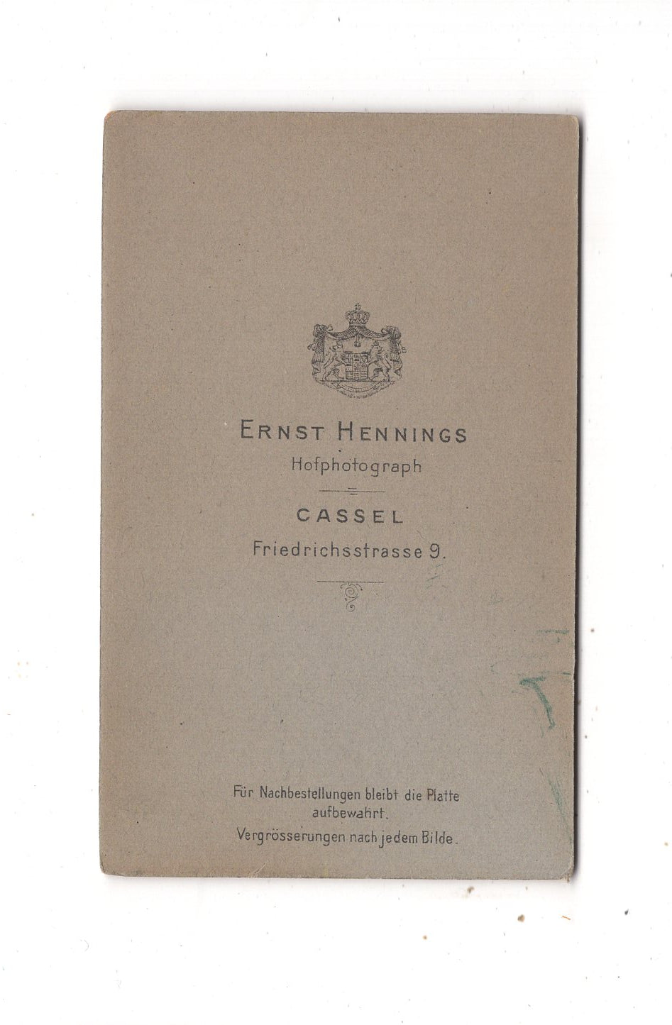 Fotografie Damenportrait - Kassel um 1900 / CDV N1-12