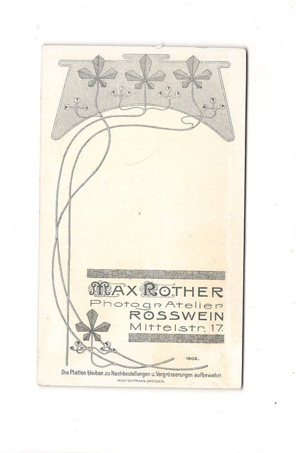 Fotografie Damenportrait - Roßwein 1890er / CDV C1-02