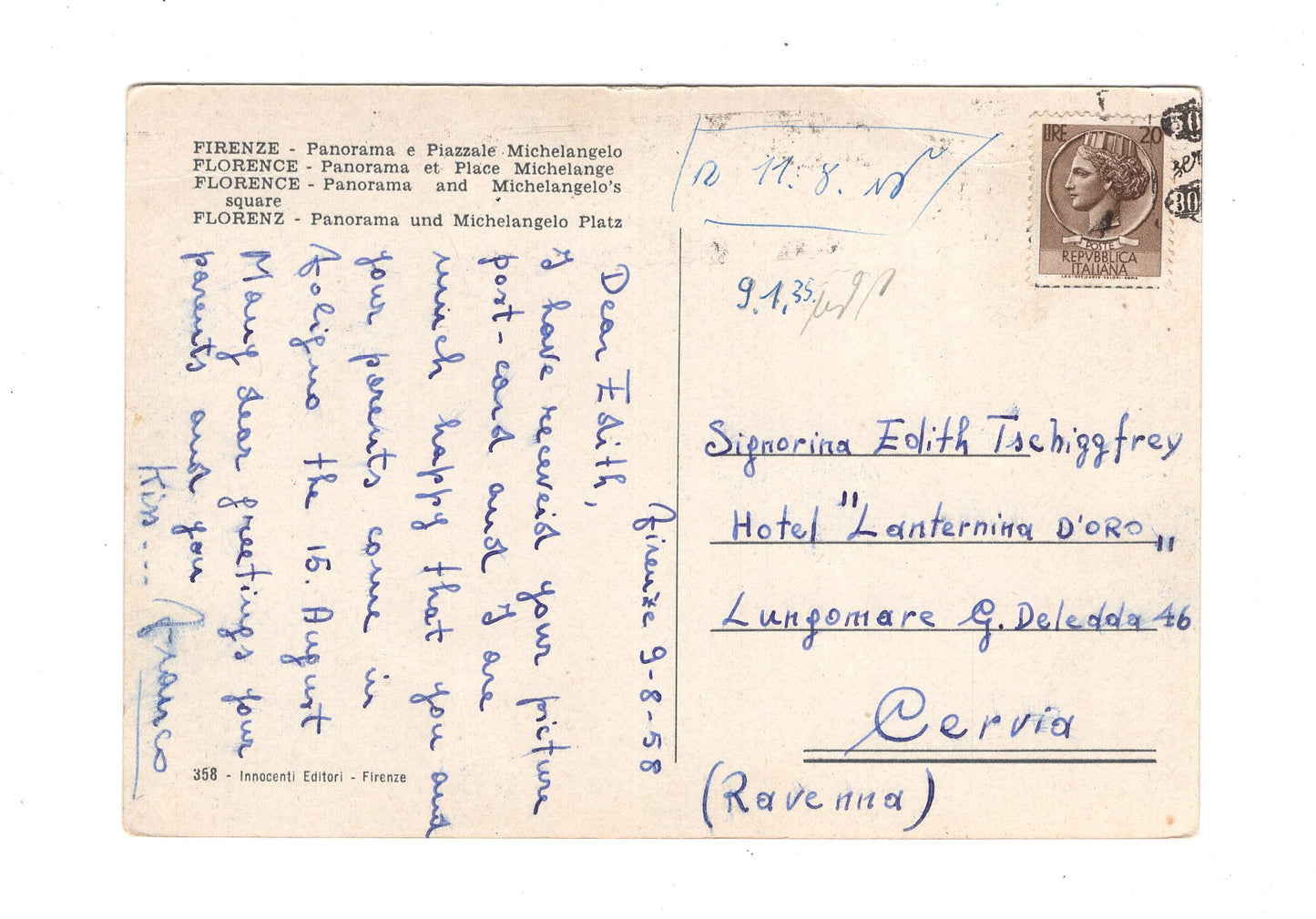 Ansichtskarte Firenze Florenz / Italien