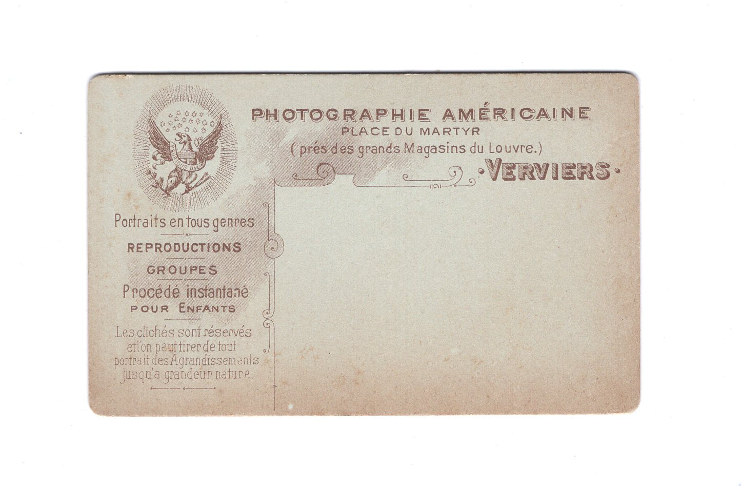 Fotografie Damenportrait - Verviers 1890er