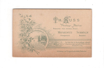 Fotografie Herrenportrait - Meuselwitz / Schmölln 1890er / CDV C1-20