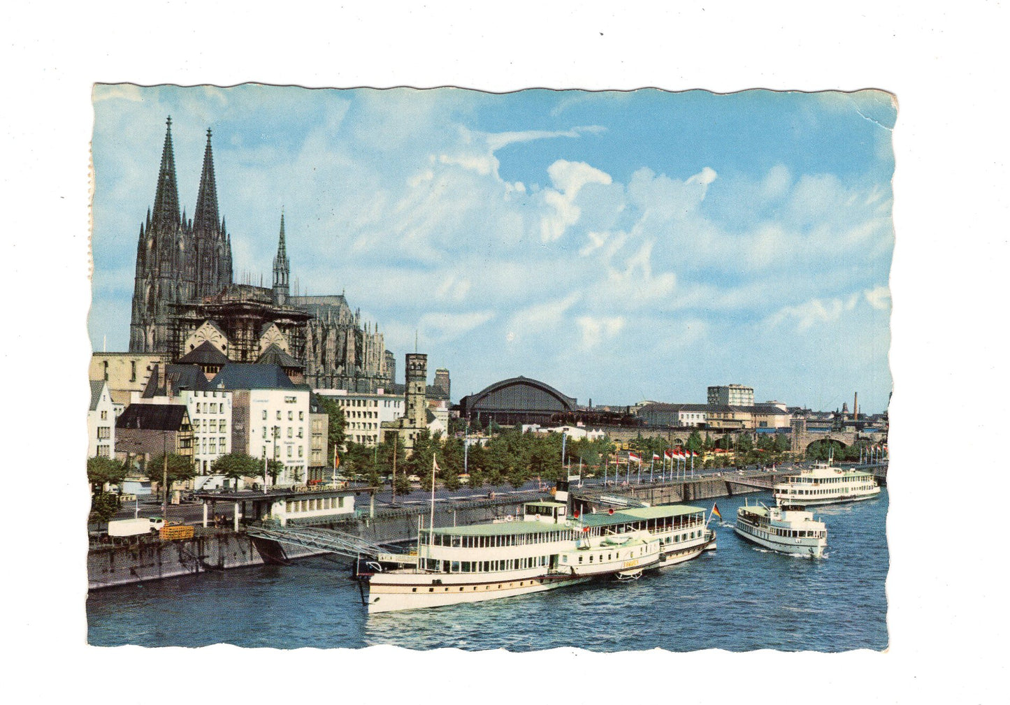 Ansichtskarte Köln am Rhein / Dom und Rhein / G1-57