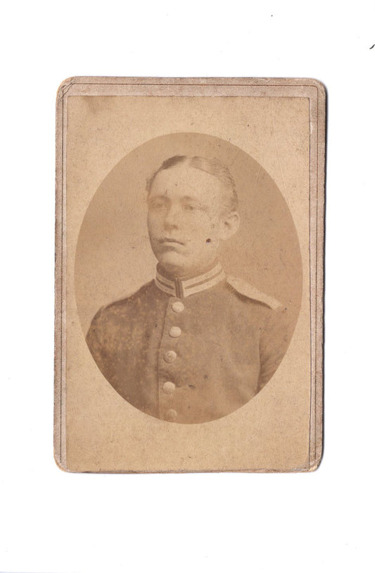 Fotografie Soldat / Soldatenportrait - Berlin-Spandau 1880er