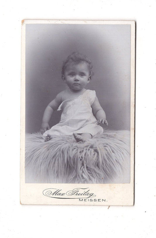 Fotografie Schönes Kinderbild / Baby - Meißen 1890er / CDV N1-08