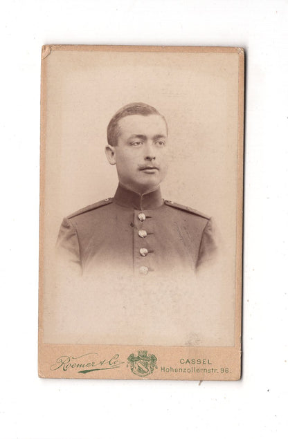 Fotografie Soldat / August Meyer - Kassel um 1890 / CDV M1-05