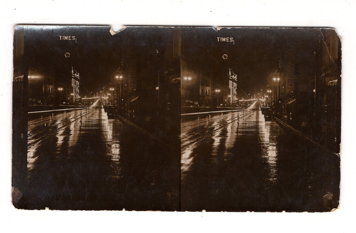 Fotografie Nächtliche Ansicht einer Straße / New York USA ?