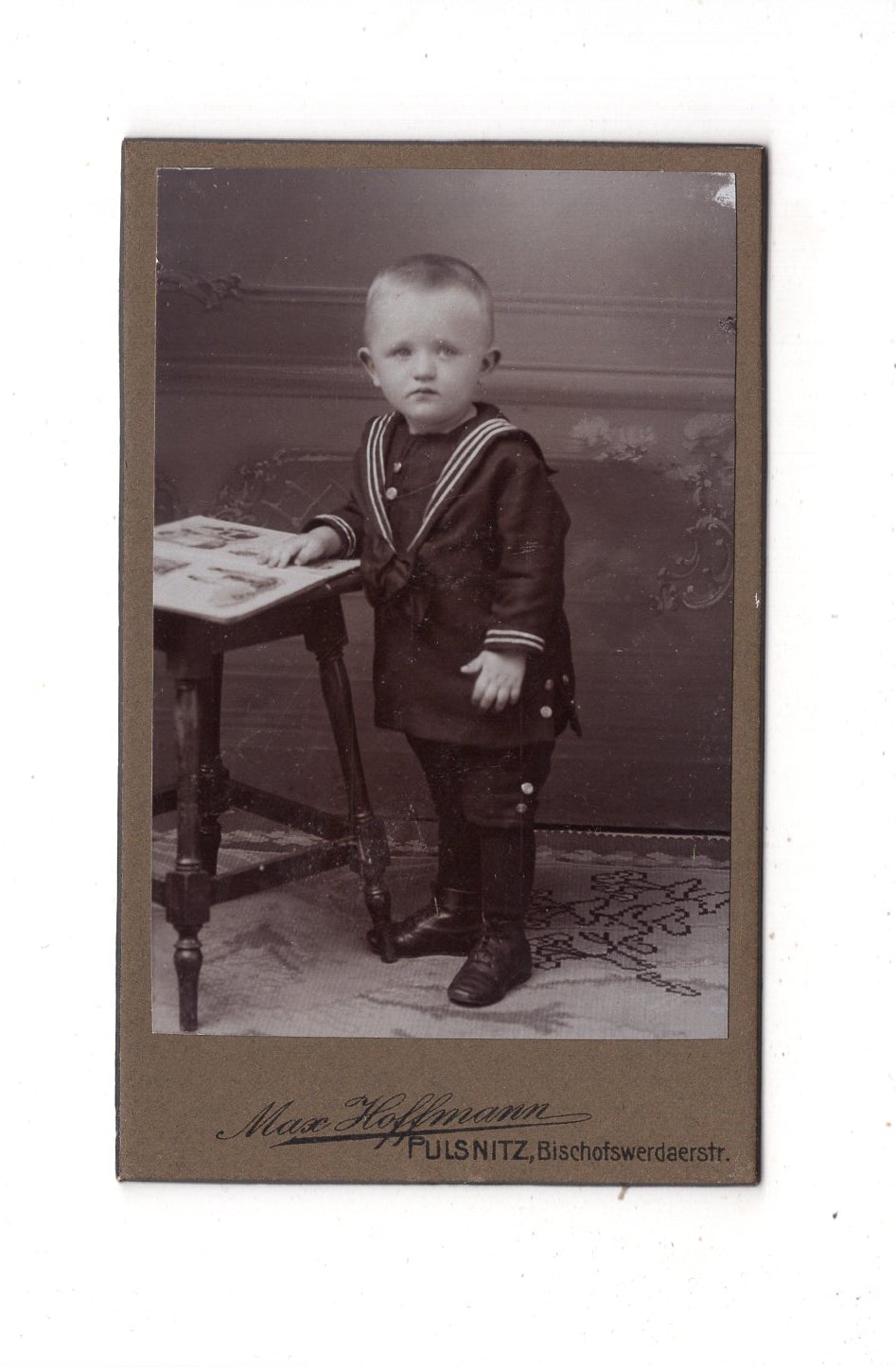 Fotografie Niedlicher kleiner Junge - Pulsnitz 1900er / CDV M1-25