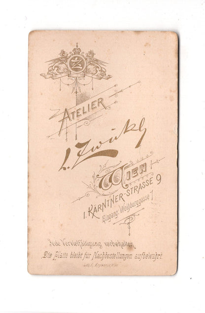 Fotografie Damenportrait - Wien 1890er / CDV C1-02