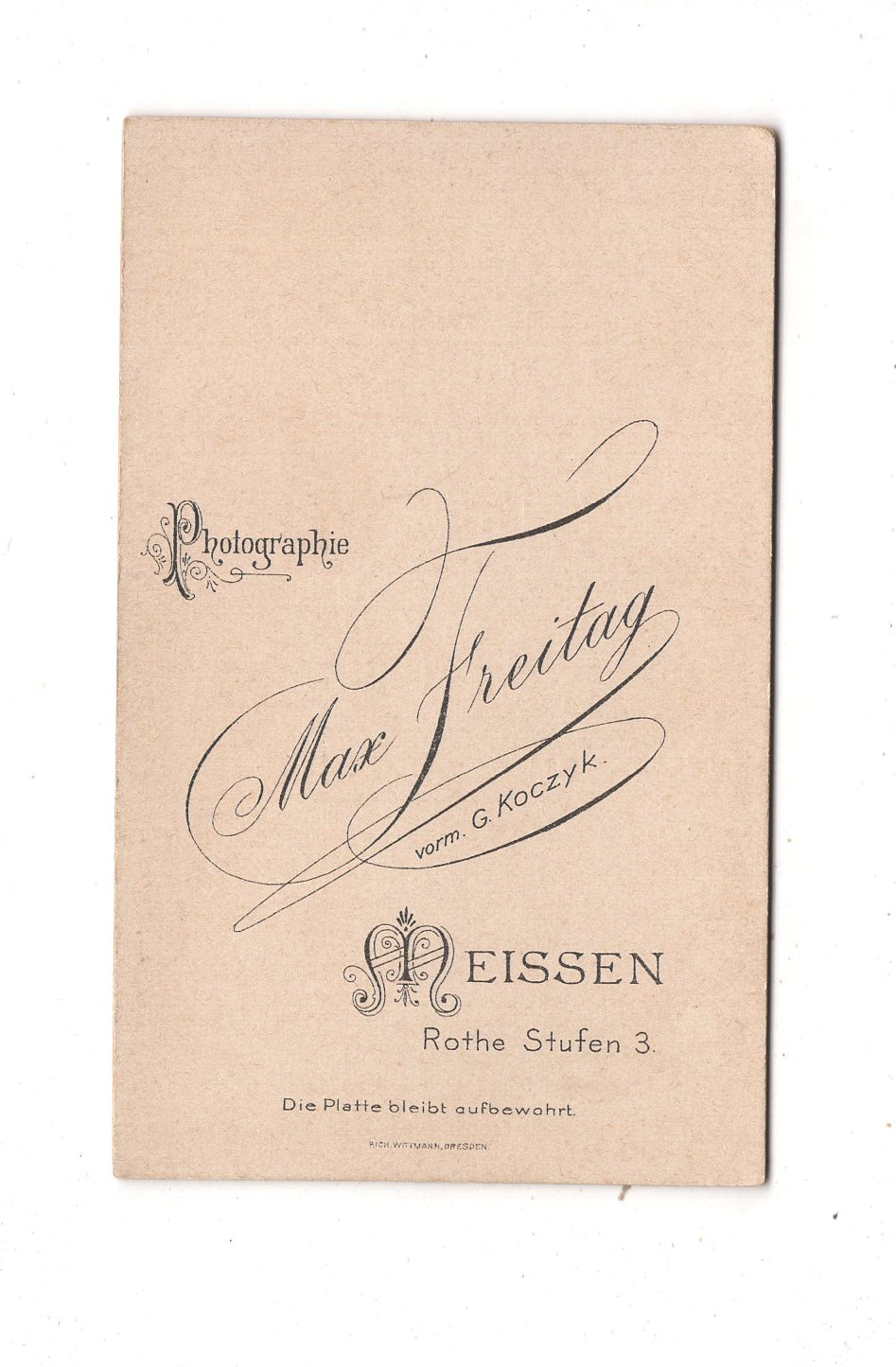Fotografie Schönes Kinderbild / Baby - Meißen 1890er / CDV N1-08