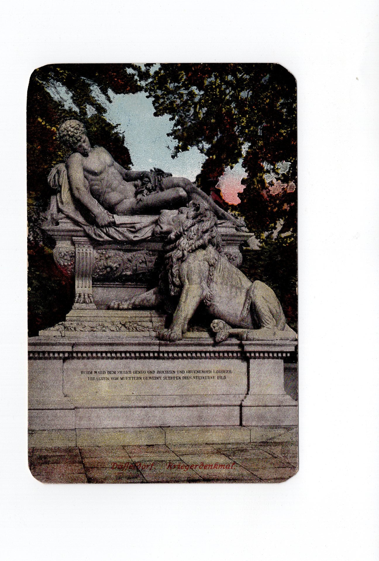Ansichtskarte Düsseldorf / Kriegerdenkmal