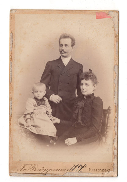 Fotografie Schönes Familienbild - Leipzig 1890er / CAB X-35