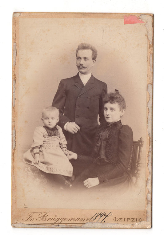 Fotografie Schönes Familienbild - Leipzig 1890er / CAB X-35