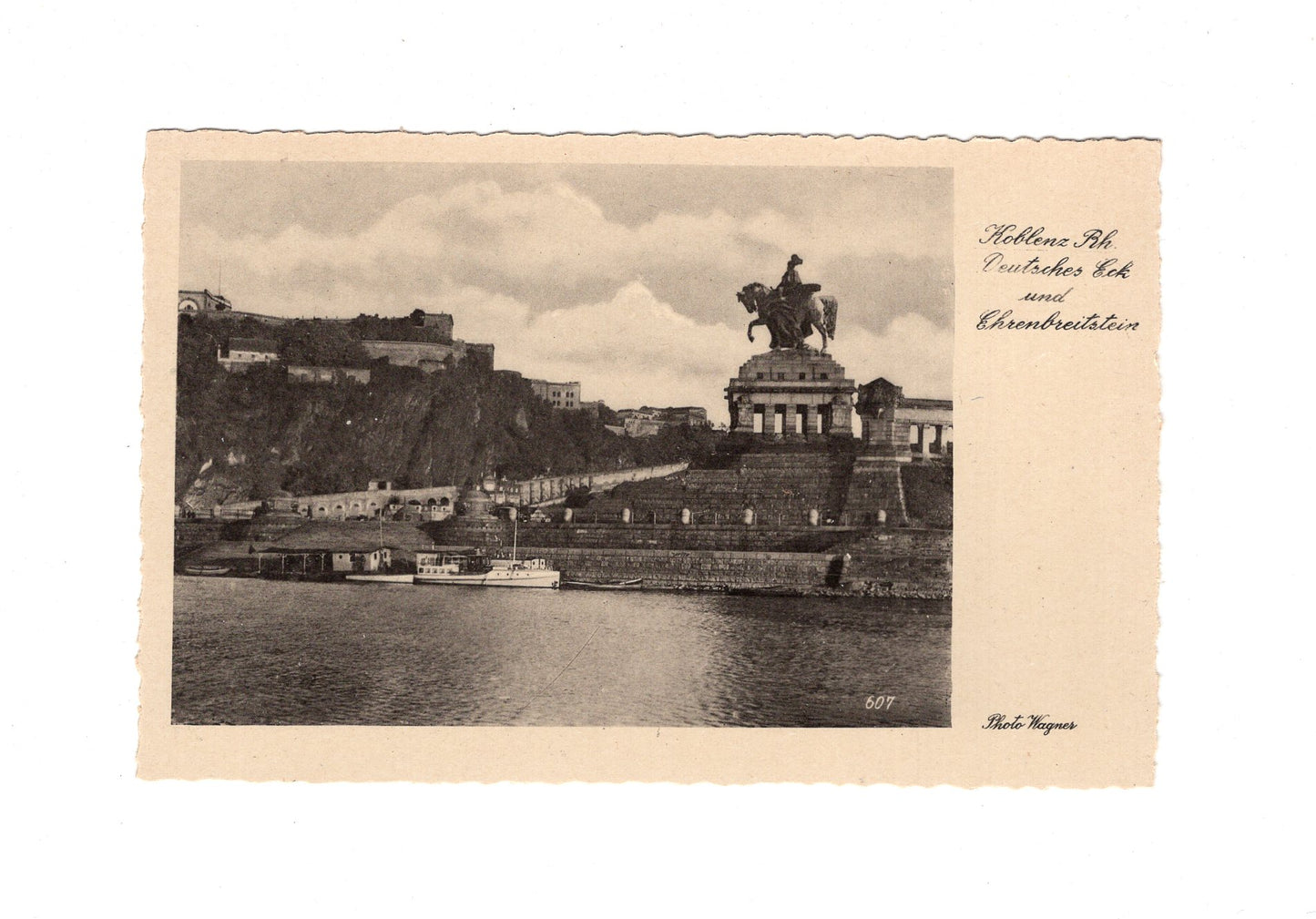 Ansichtskarte Koblenz am Rhein / Deutsches Eck und Ehrenbreitstein