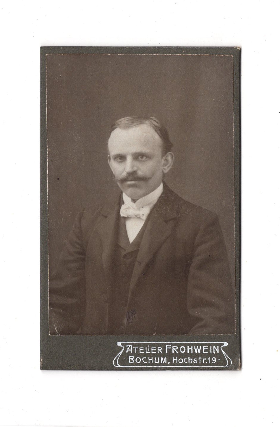 Fotografie Herrenportrait - Bochum um 1910 / CDV C1-20