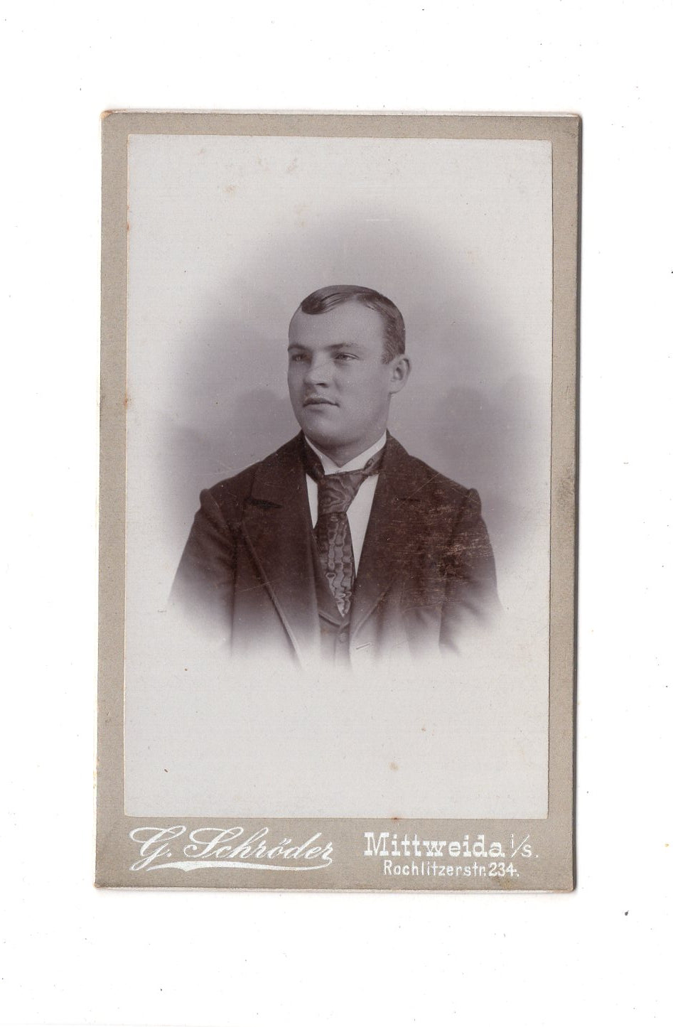 Fotografie Herrenportrait - Mittweida um 1900 / CDV C1-20