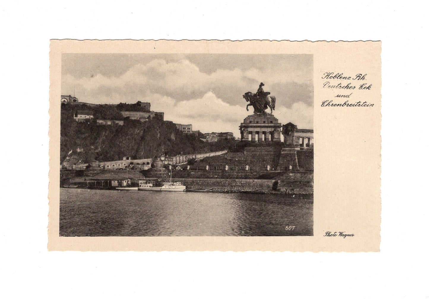Ansichtskarte Koblenz am Rhein / Deutsches Eck und Ehrenbreitstein