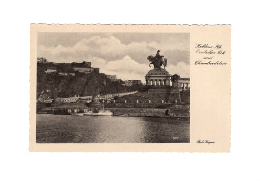 Ansichtskarte Koblenz am Rhein / Deutsches Eck und Ehrenbreitstein