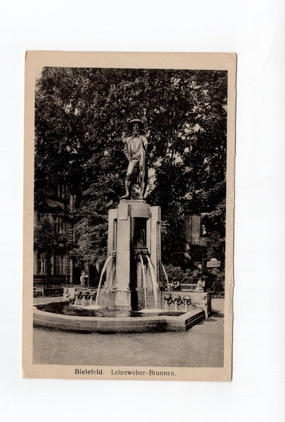 Ansichtskarte Bielefeld / Leineweber-Brunnen