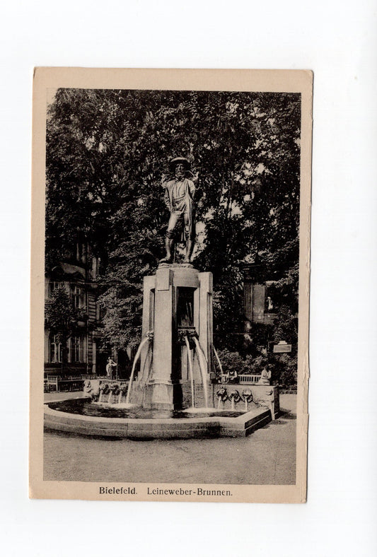 Ansichtskarte Bielefeld / Leineweber-Brunnen