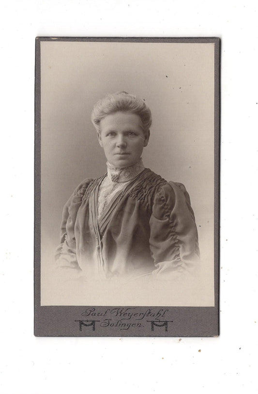 Fotografie Damenportrait - Solingen 1900er / CDV N1-12