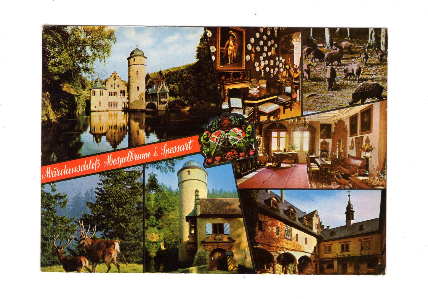 Ansichtskarte Märchenschloss Mespelbrunn im Spessart