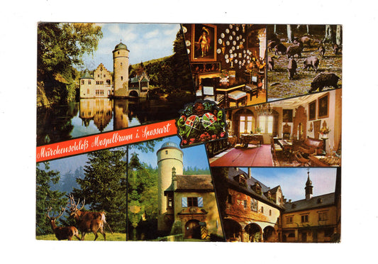 Ansichtskarte Märchenschloss Mespelbrunn im Spessart