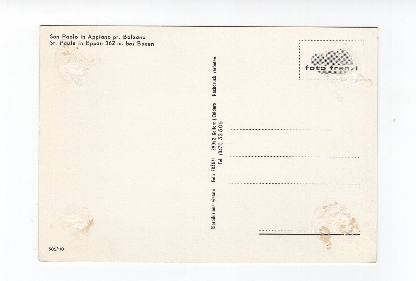 Ansichtskarte St. Pauls in Eppan bei Bozen / Südtirol / Italien