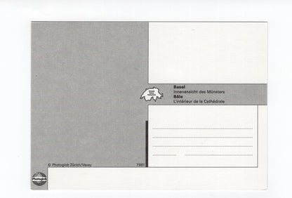 Ansichtskarte Basel / Innenansicht des Münsters / Schweiz