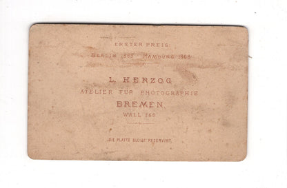 Fotografie Schönes Kinderbild / Baby - Bremen 1870er / CDV N1-08