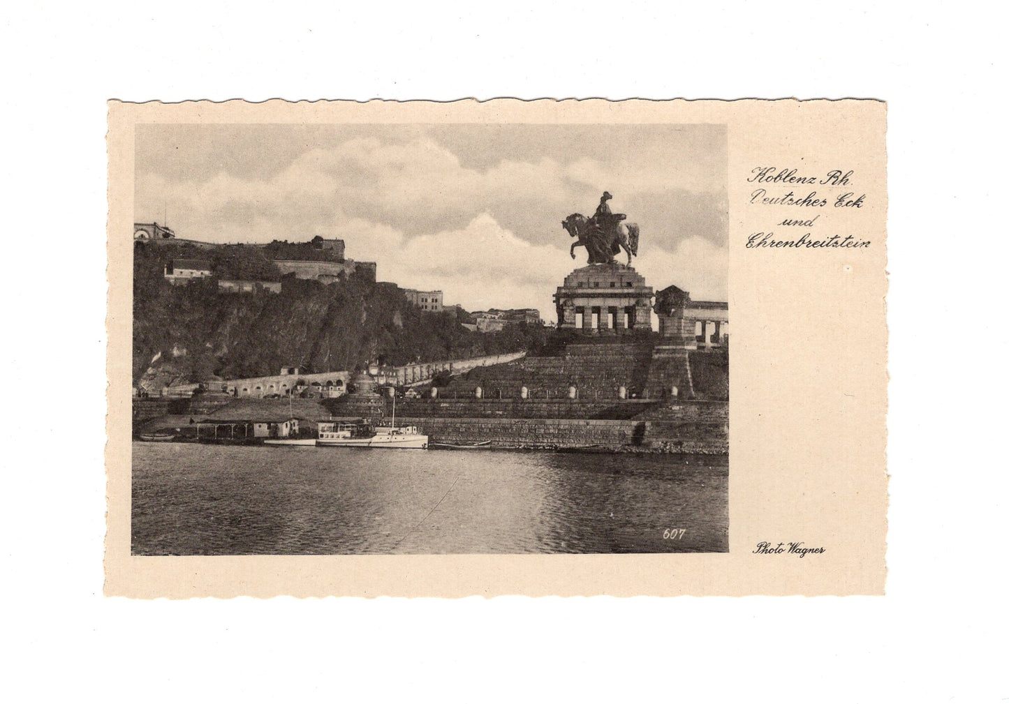 Ansichtskarte Koblenz am Rhein / Deutsches Eck und Ehrenbreitstein