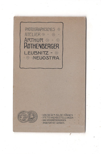 Fotografie Niedlicher kleiner Junge - Leubnitz-Neuostra 1900er / CDV M1-25