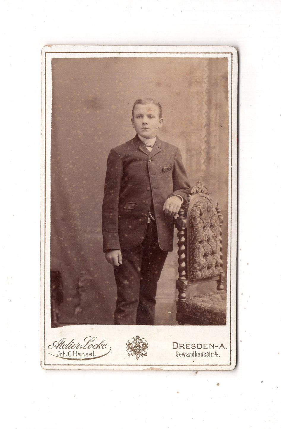 Fotografie Feiner Junge - Dresden um 1890