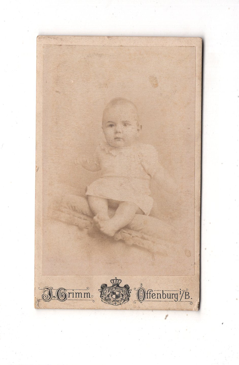 Fotografie Schönes Kinderbild / Baby - Offenburg 1901 / CDV N1-08