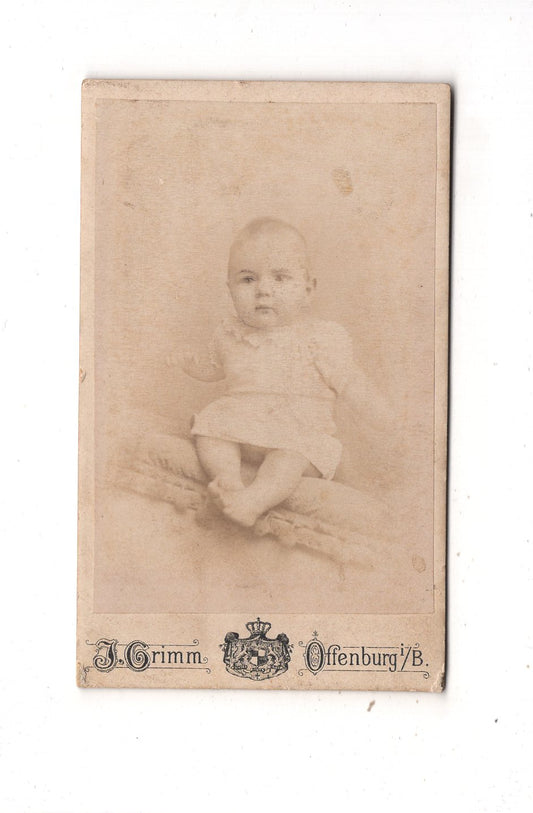 Fotografie Schönes Kinderbild / Baby - Offenburg 1901 / CDV N1-08