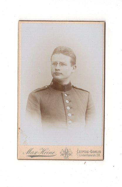 Fotografie Soldat - Leipzig-Gohlis 1890er / CDV M1-05